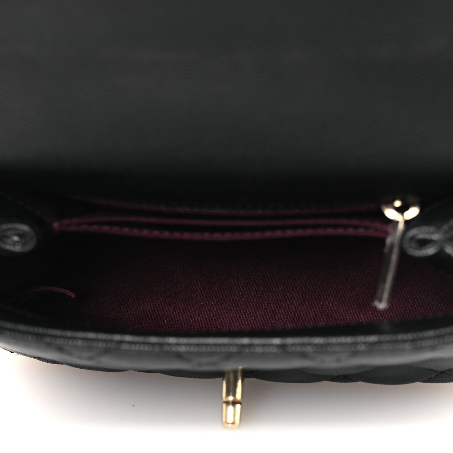Caviar Quilted Extra Mini Coco Handle Flap Black