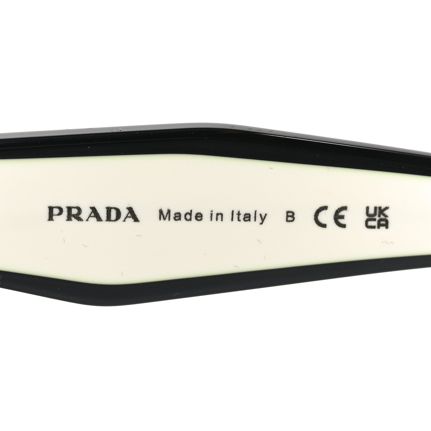 Prada Acetate Square Sunglasses SPR 24Z Black White 5 of 7