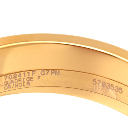 Hermes Enamel Printed Quadrige Au Fil Narrow Clic Clac H Bracelet PM Jaune Or Black 5 of 6