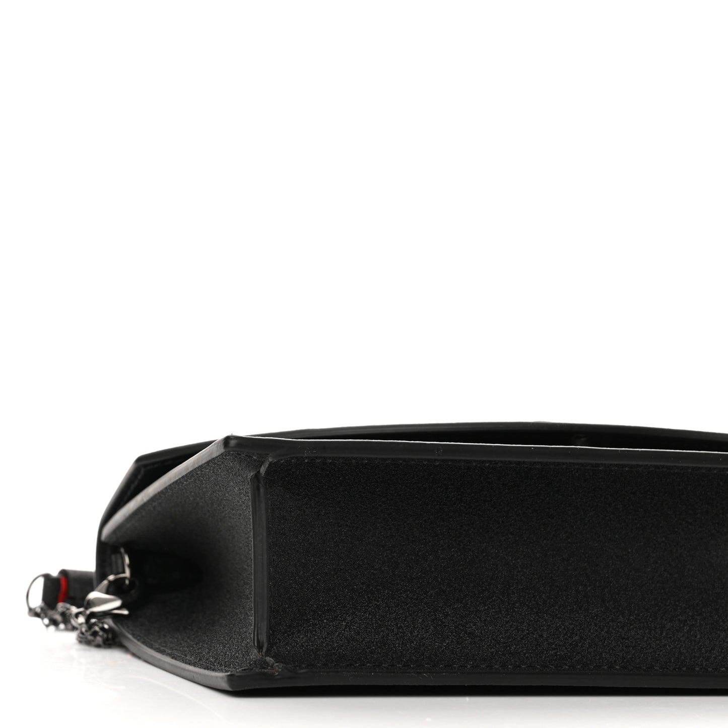 Glitter Calfskin Loubi54 Crossbody Clutch Black