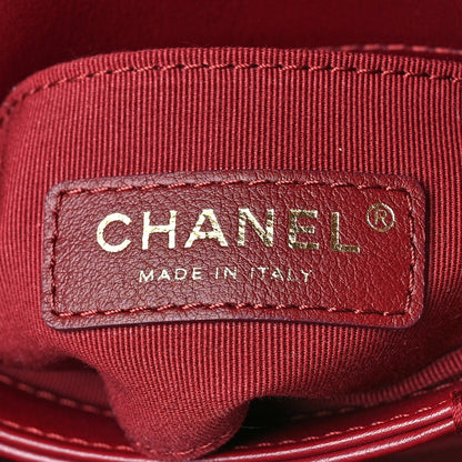 Chanel Calfskin Quilted Pearl Jewel Chain Flap Red 6 of 9