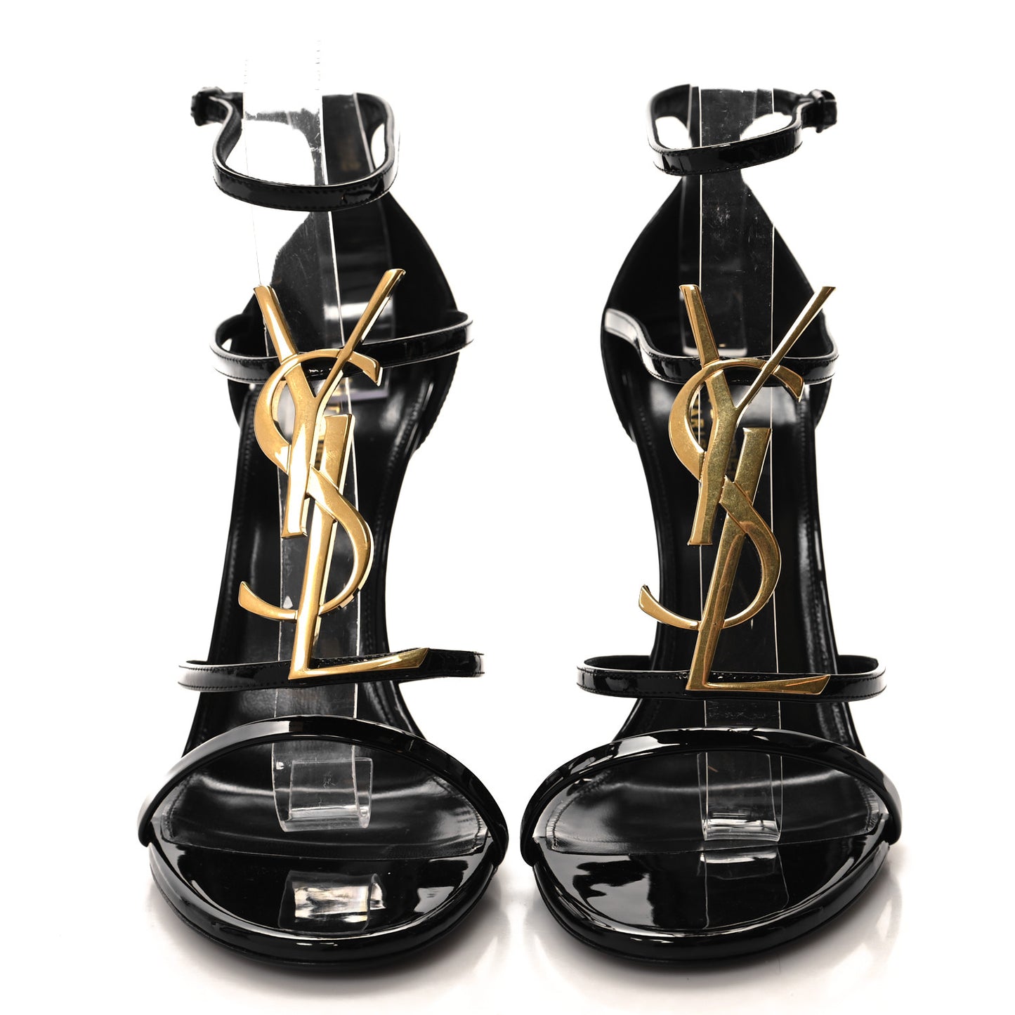 Patent Cassandra 100 Ankle Strap Sandals 40.5 Black