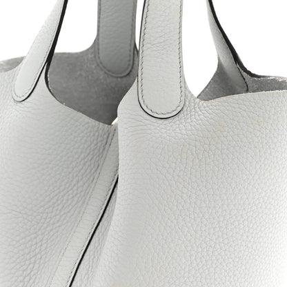 Hermes Taurillon Clemence Picotin Lock 18 PM Bleu Pale 12 of 12