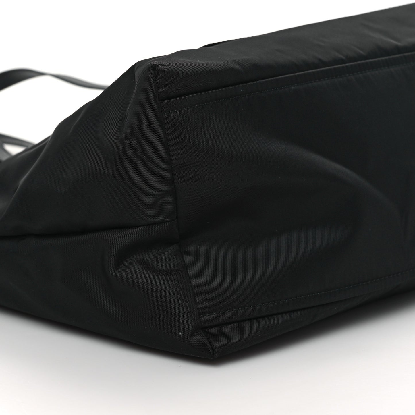 Tessuto Nylon Saffiano Shopping Tote Black