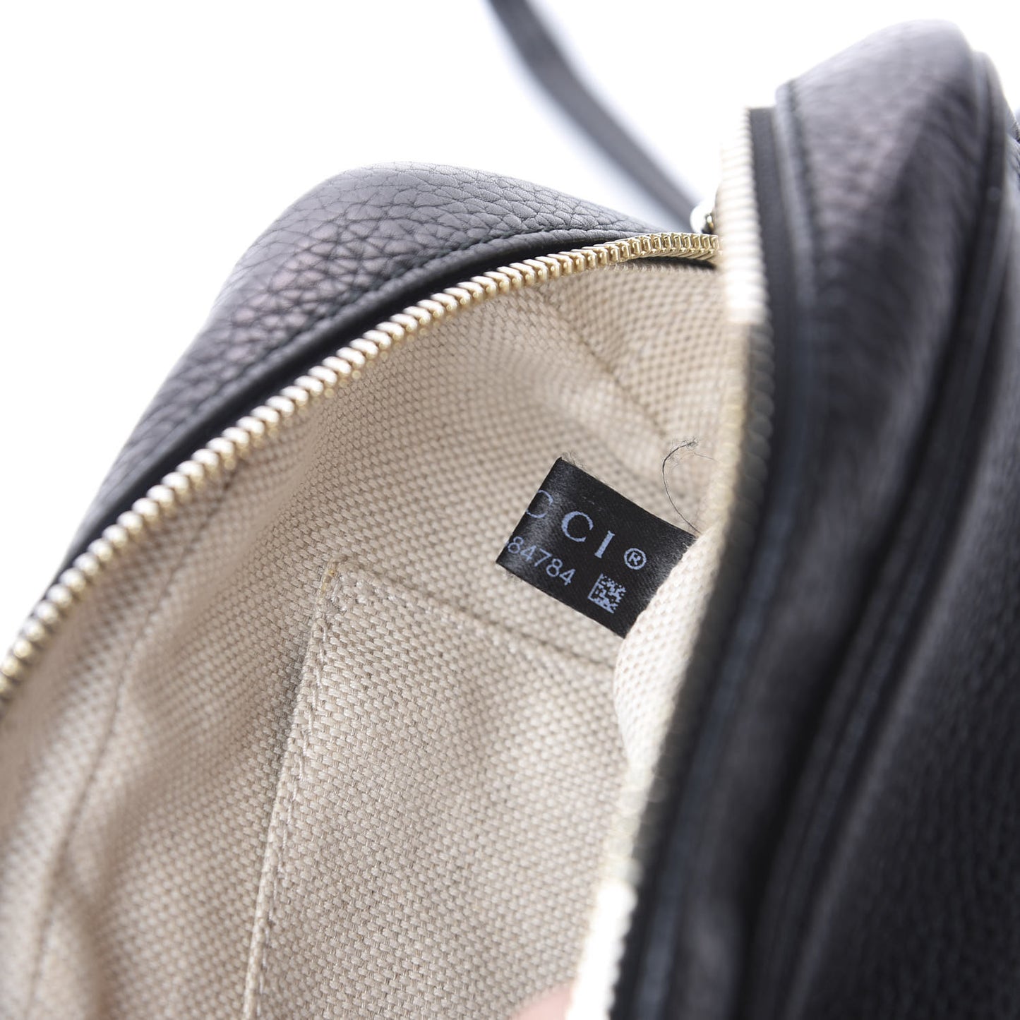Pebbled Calfskin Small Soho Disco Bag Black