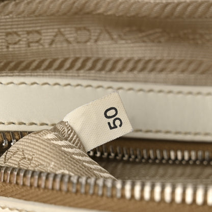 Prada Jacquard Logo Handbag Corda White 7 of 12