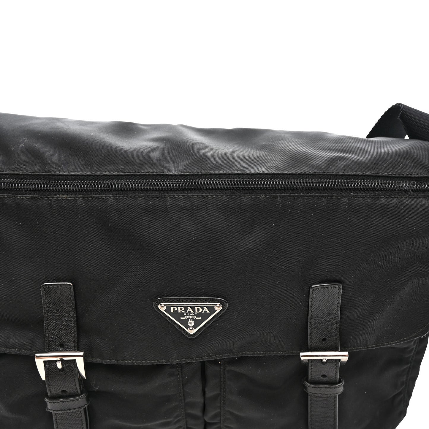 Nylon Vela Sport Messenger Bag Black