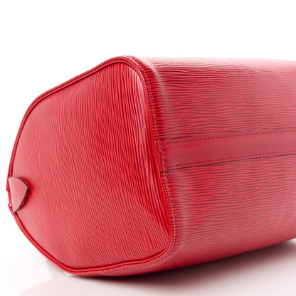 Louis Vuitton Epi Speedy 25 Castillan Red 10 of 11
