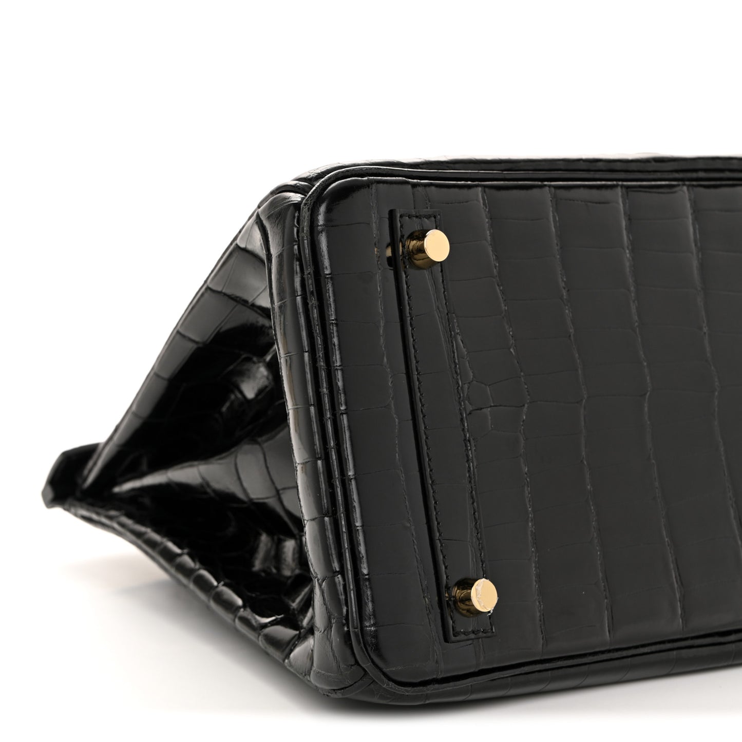 Shiny Niloticus Crocodile Birkin 30 Black