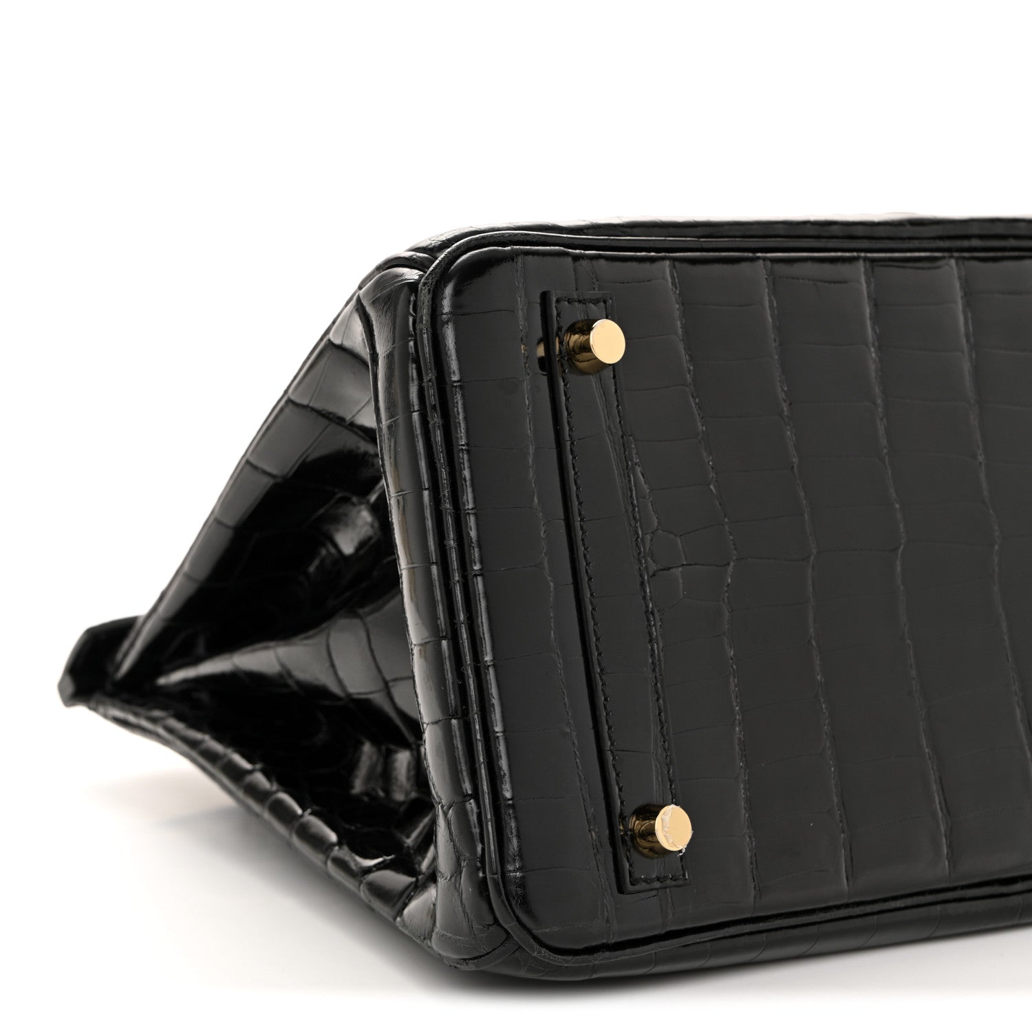 Hermes Shiny Niloticus Crocodile Birkin 30 Black 9 of 12