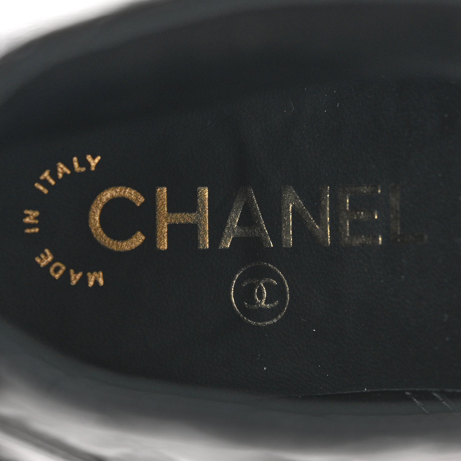 Chanel Shiny Lambskin Quilted Lace Up Combat Boots 37.5 Black 7 of 10
