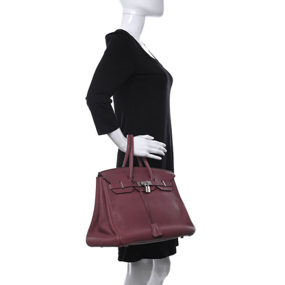 Hermes Taurillon Clemence Birkin 35 Bois de Rose 2 of 12