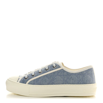 Christian Dior Denim Cannage Walk'N'Dior Low Top Sneakers 37 Dynamic Blue 1 of 8