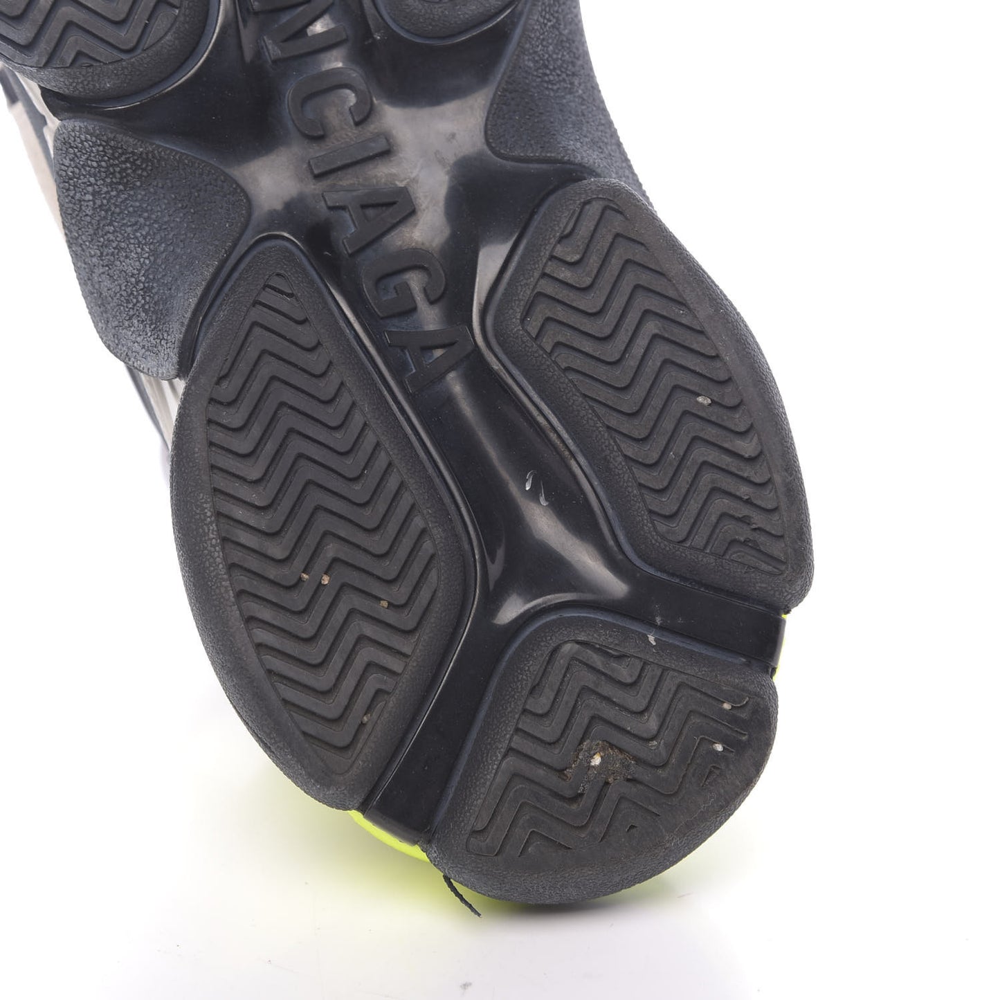 Nylon Suede Mens Triple S 2.0 Sneakers 40 Gris Black Jaune Fluo