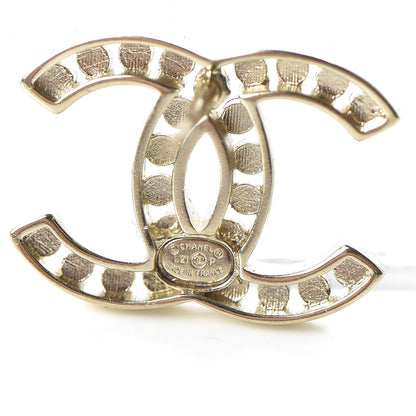 Chanel Crystal CC Large Earrings Gold 4 of 5
