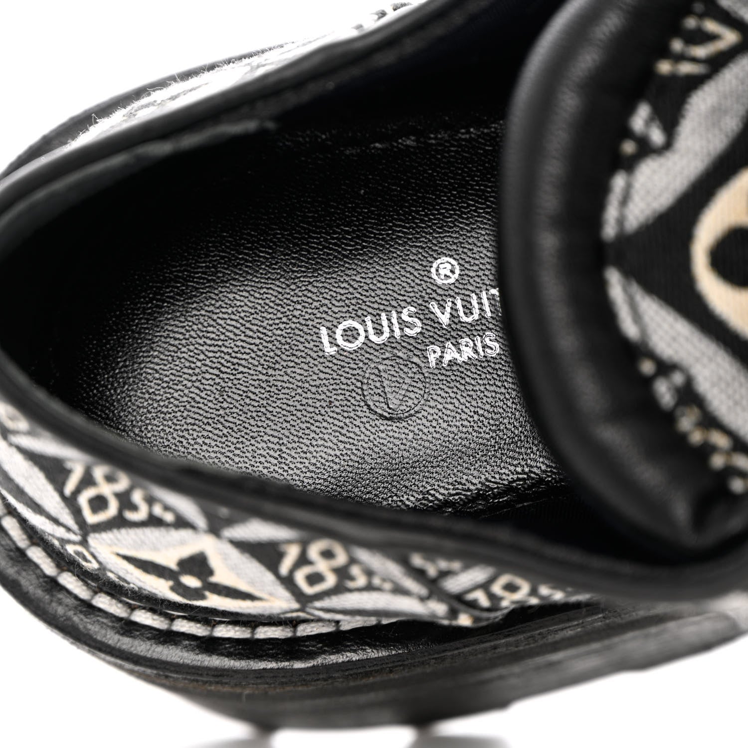 Louis Vuitton Jacquard Calfskin Since 1854 Beaubourg Platform Derby 37 Gray 11 of 11