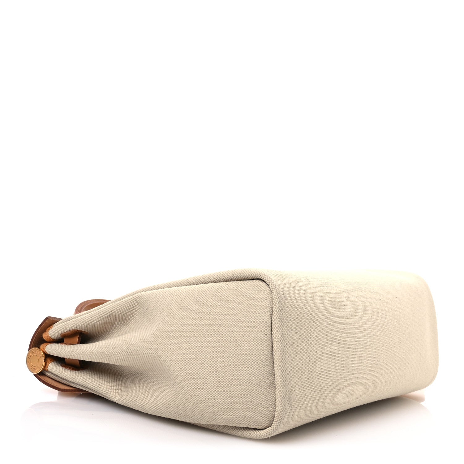 Hermes Military Toile Vache Hunter Herbag Zip Retourne 31 PM Beton Naturel 5 of 11