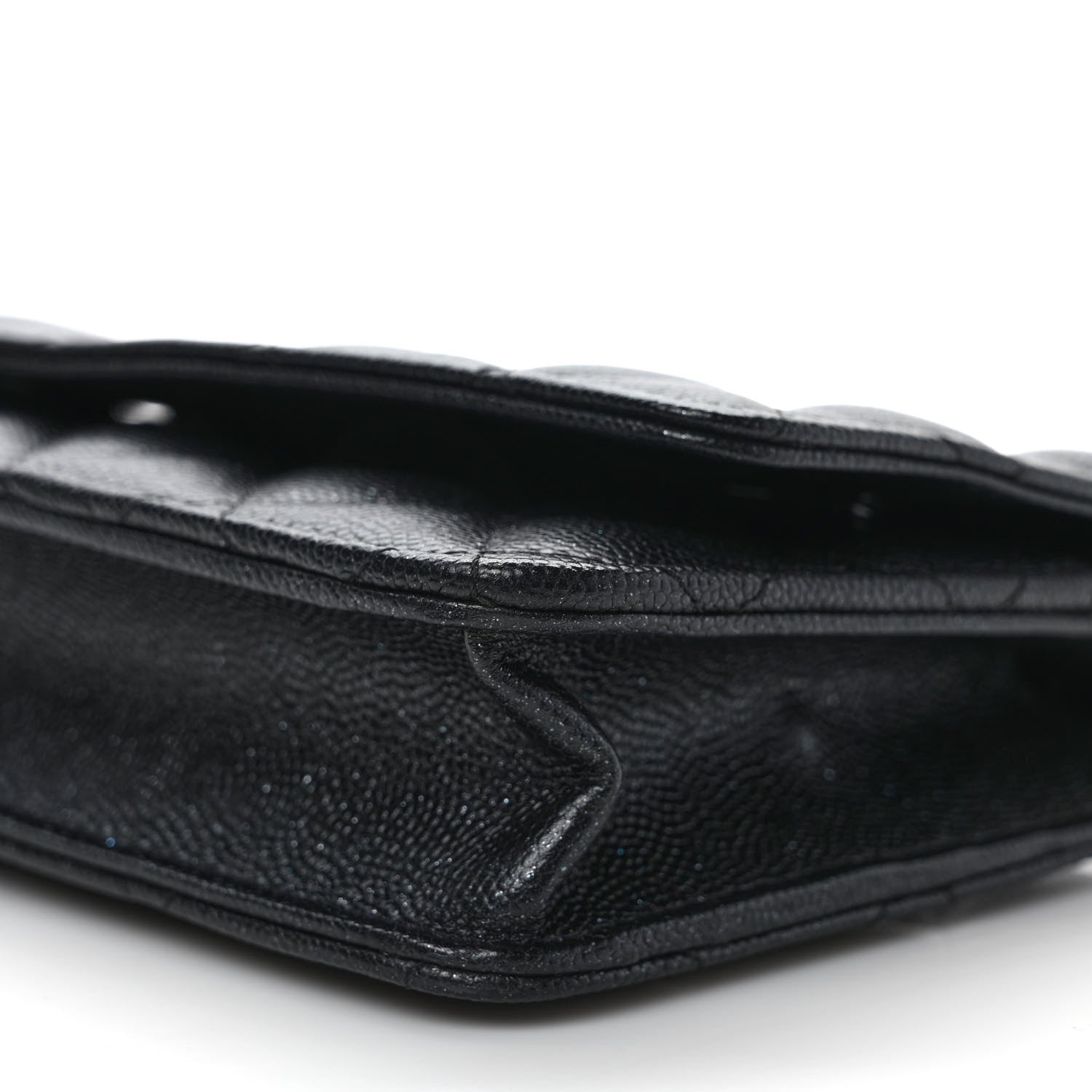 Chanel Iridescent Caviar Quilted Wallet on Chain WOC Black 8 of 10