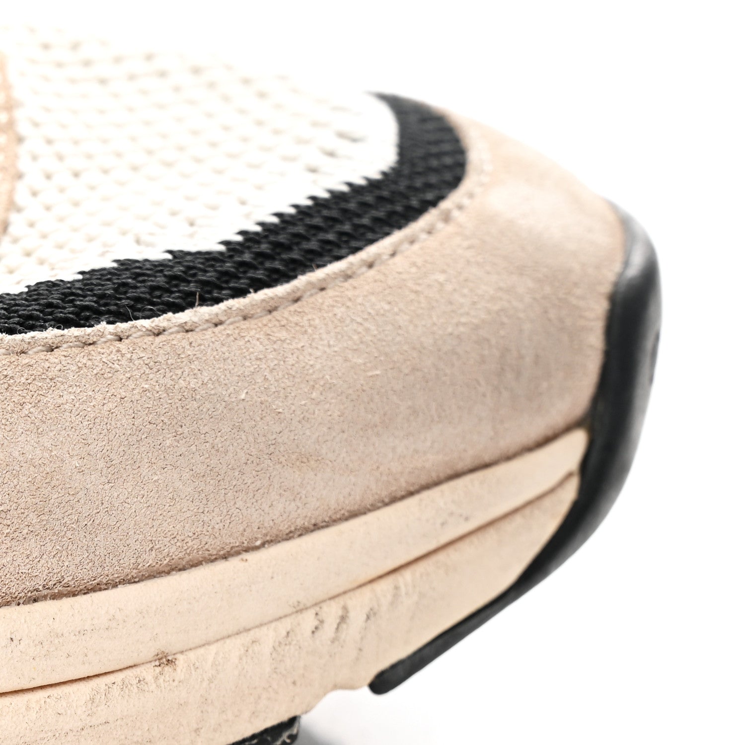 Chanel Mesh Suede Fabric Womens CC Sneakers 38.5 Light Pink White Black 11 of 11