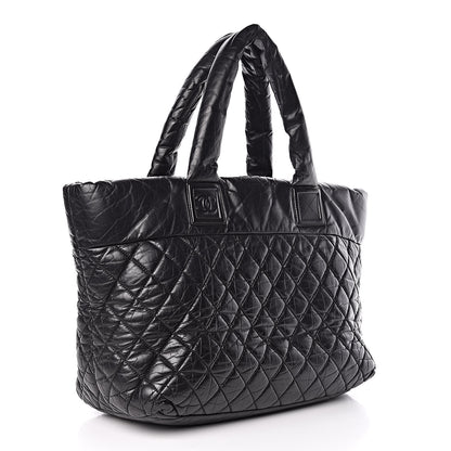 Chanel Lambskin Quilted Large Coco Cocoon Tote Black 3 of 10
