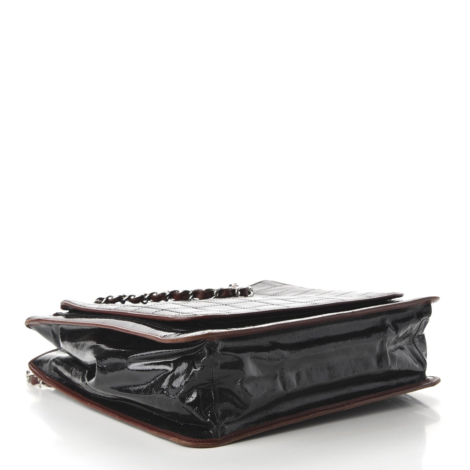 Chanel Patent Chocolate Bar Quilted Tote Black 4 of 10