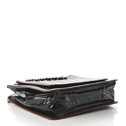 Chanel Patent Chocolate Bar Quilted Tote Black 4 of 10