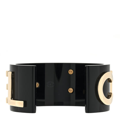Chanel Resin Metal Cuff Black 3 of 4