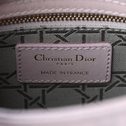 Christian Dior Metallic Lambskin Cannage Mini Lady Dior Lotus 6 of 8