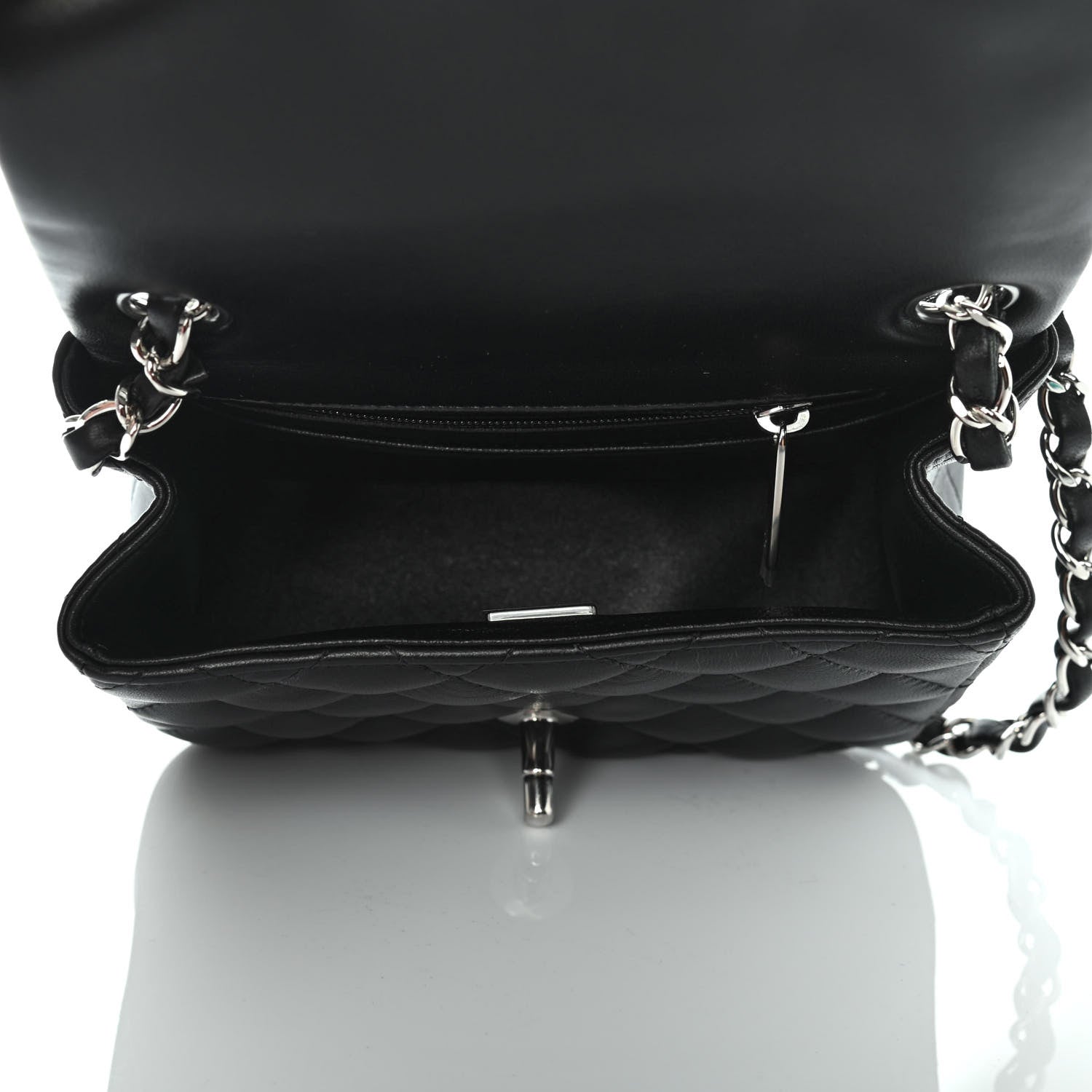 Chanel Lambskin Quilted Mini Square Flap Black 7 of 8