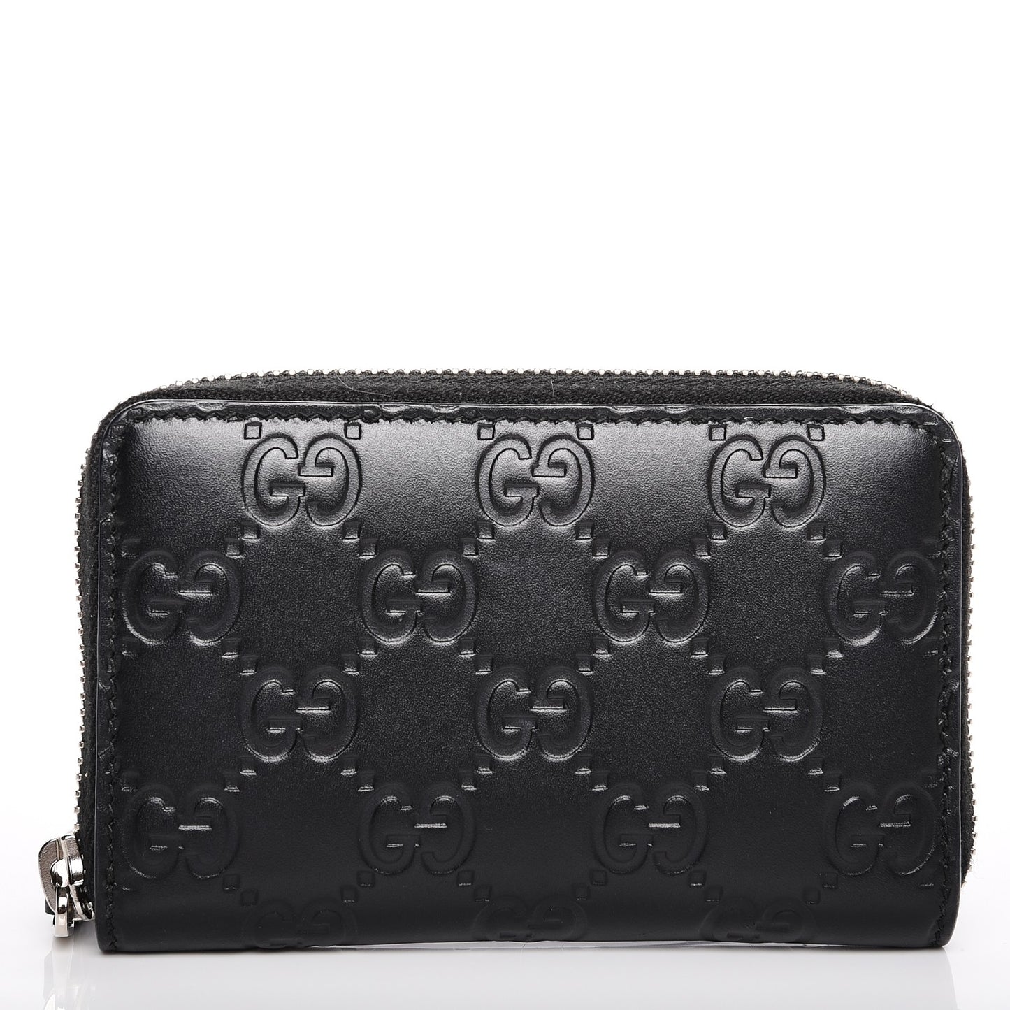 Guccissima Zip Around Card Case Black