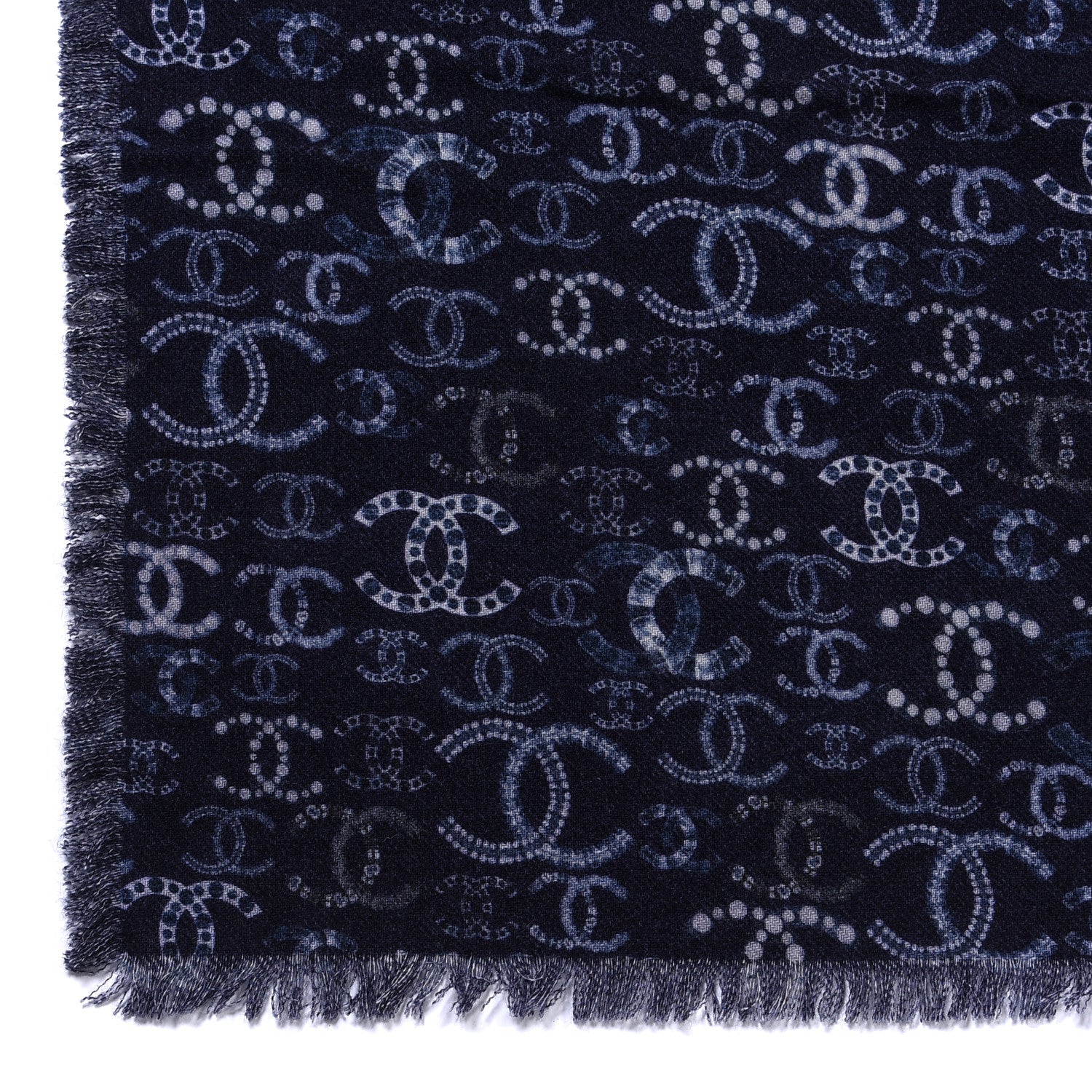 Chanel Cashmere Astronaut CC Shawl Navy 5 of 7