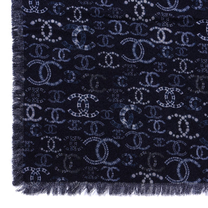 Chanel Cashmere Astronaut CC Shawl Navy 5 of 7