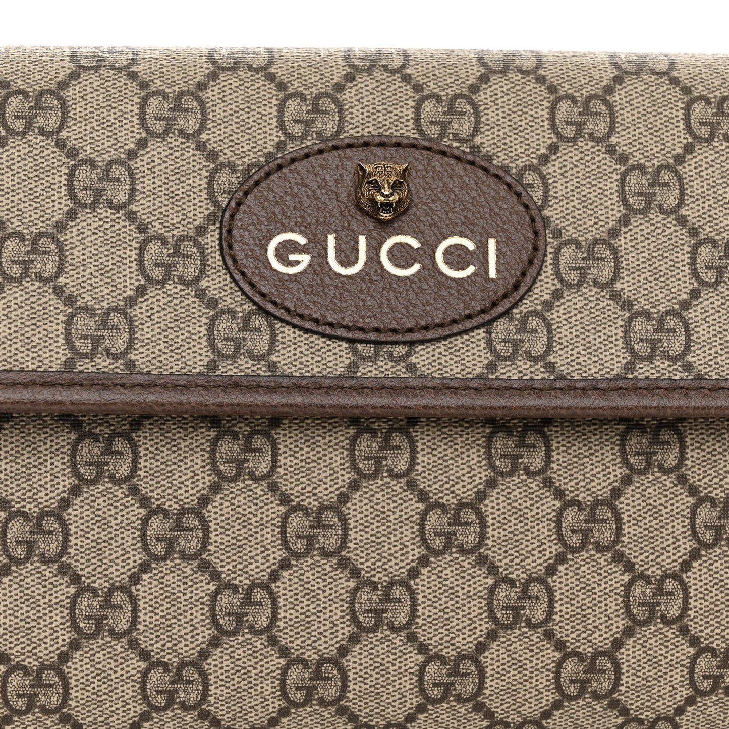 GG Supreme Monogram Neo Vintage Web Belt Bag Brown