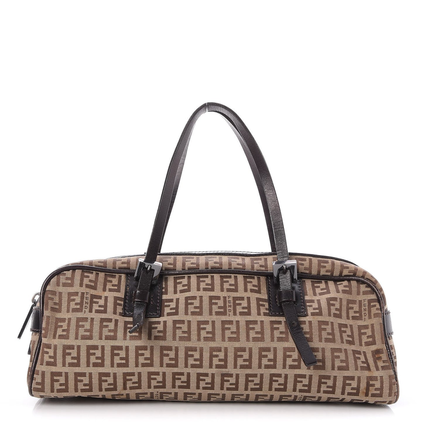 Zucchino Small Buckle Tote Bag Dark Tobacco