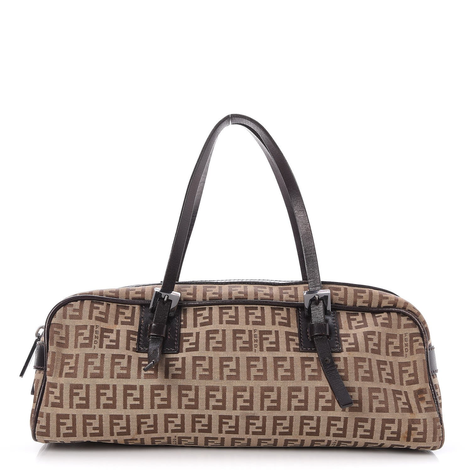 Fendi Zucchino Small Buckle Tote Bag Dark Tobacco 1 of 7