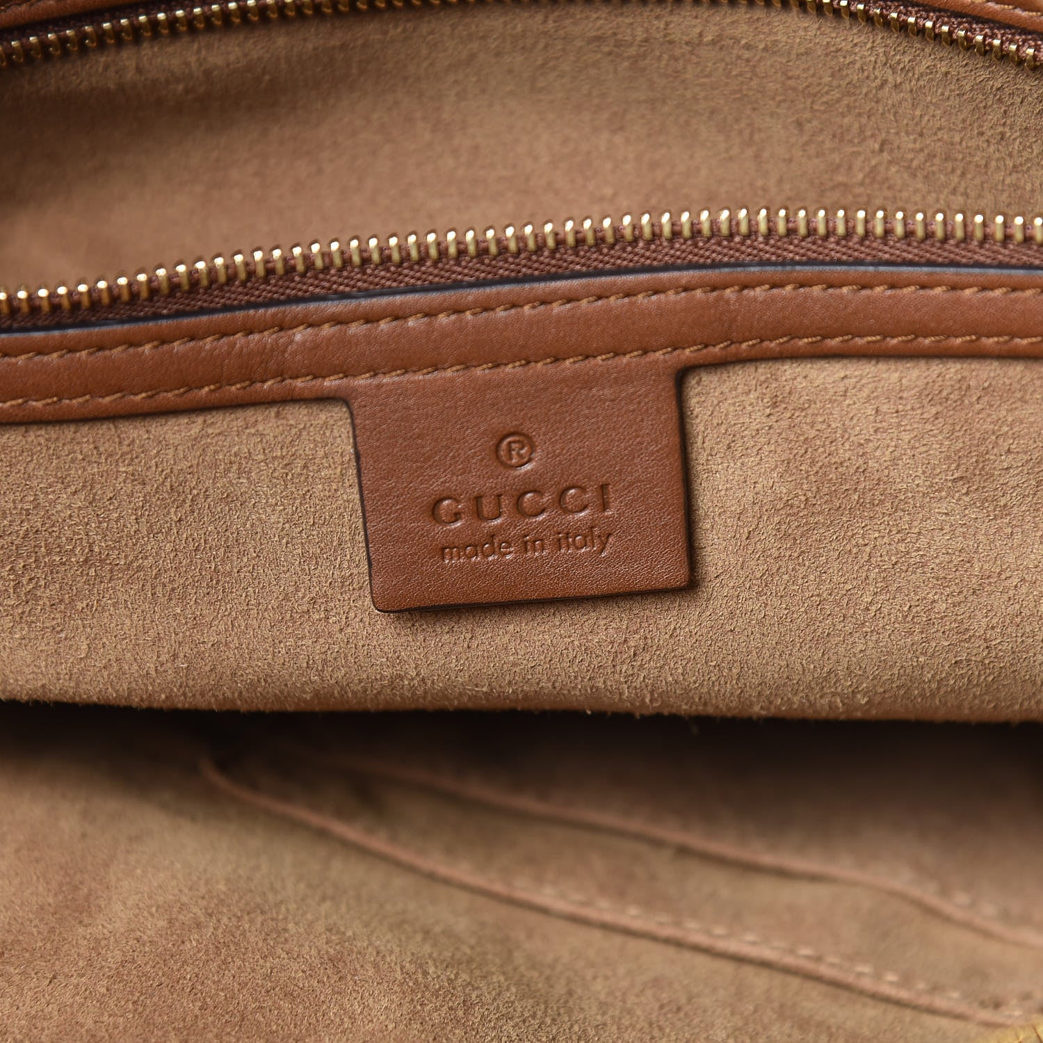 Gucci GG Supreme Monogram Large Linea A Hobo Light Brown 8 of 11