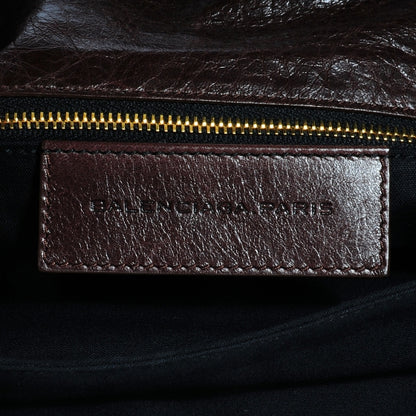 Balenciaga Agneau Giant 12 Gold Hardware Envelope Strap Clutch Cigare Fonce 8 of 10