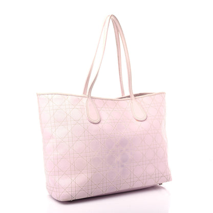 Christian Dior Coated Canvas Cannage Panarea Shopping Tote Pink 3 of 14