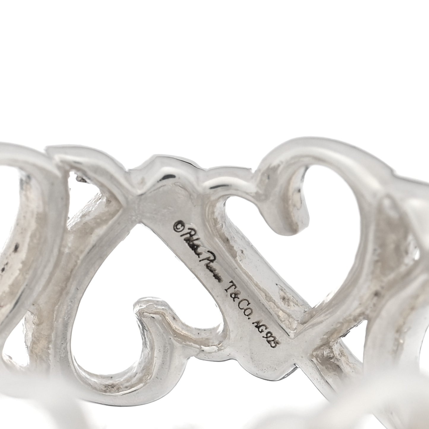 Sterling Silver Paloma Picasso Loving Heart Band Ring 46 3.75