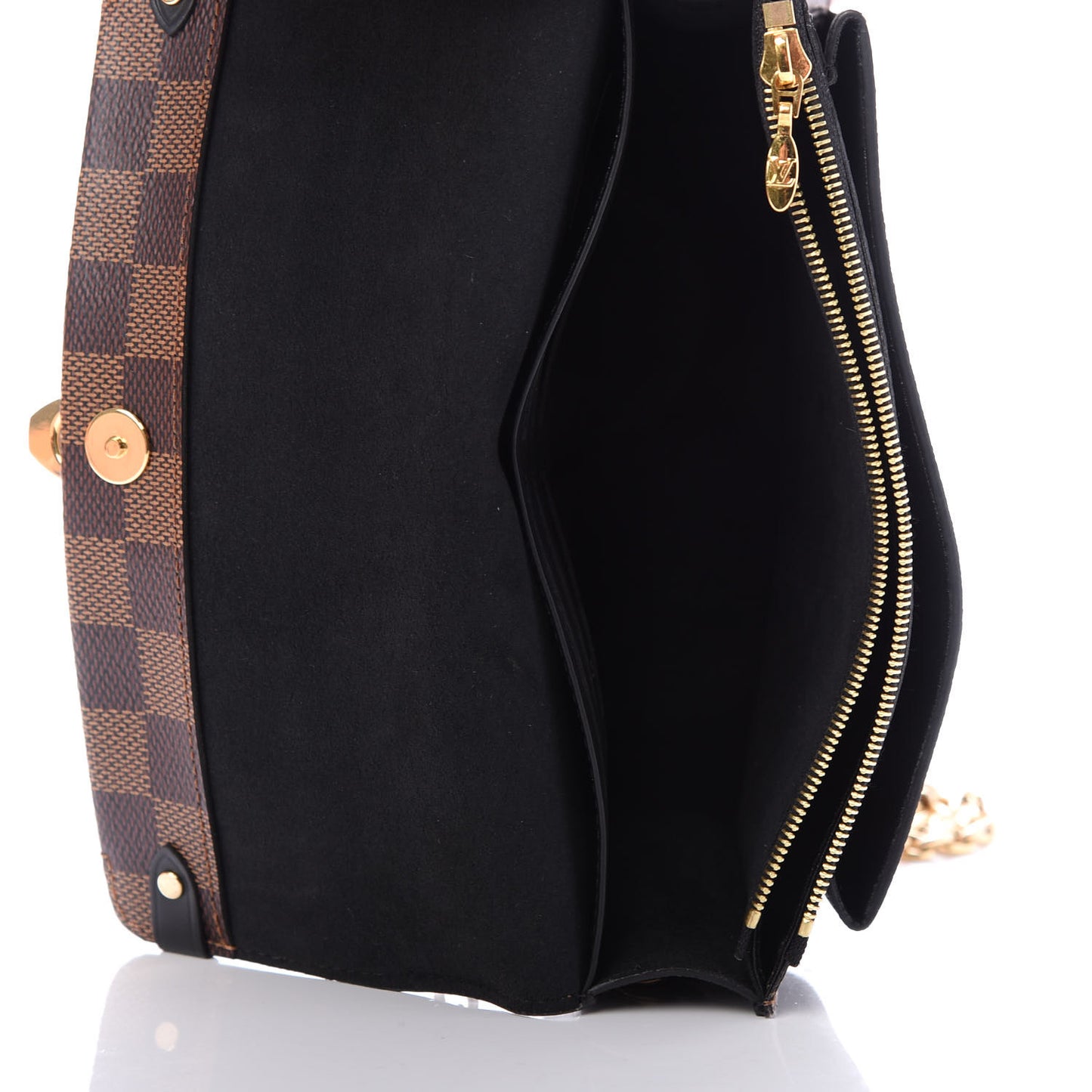 Damier Ebene Vavin Chain Wallet Black