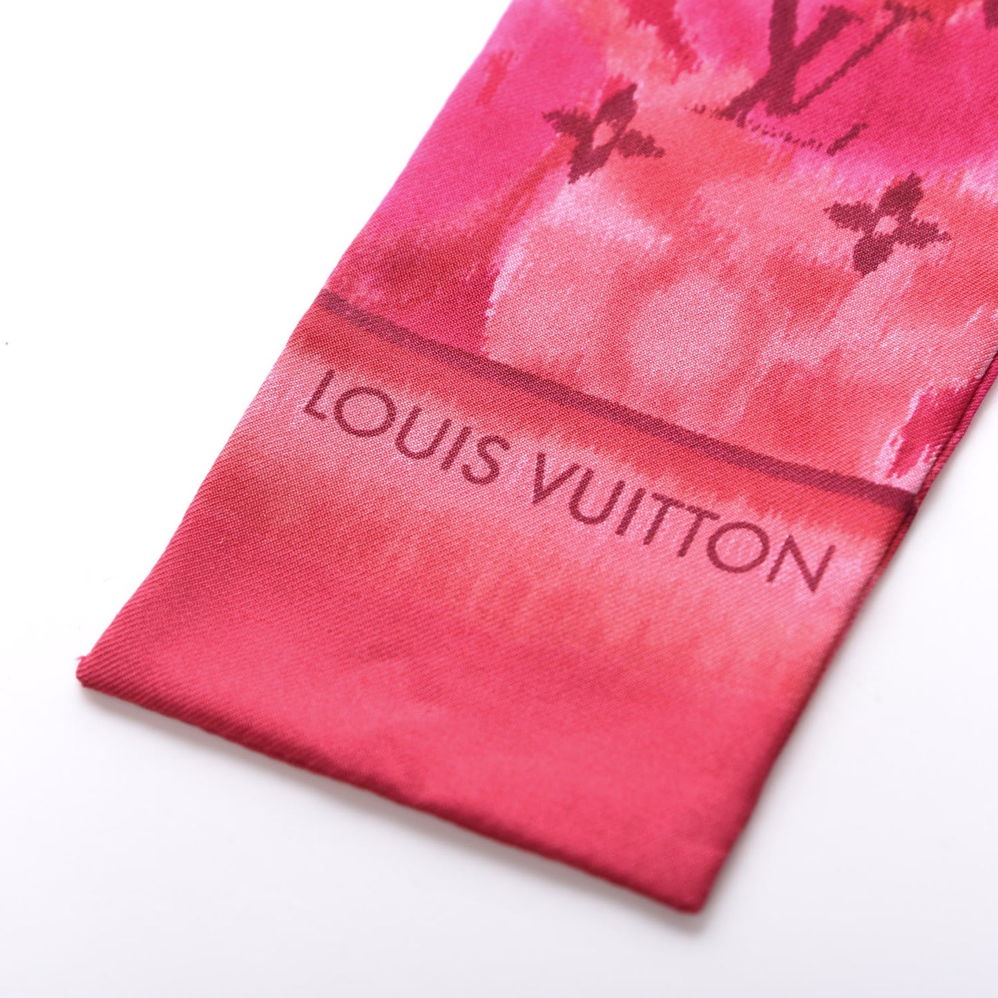 Silk Monogram Ikat Summer Bandeau Rose Indien