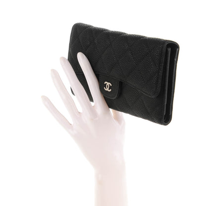 Chanel Iridescent Caviar Quilted Large Flap Wallet Black 2 of 8