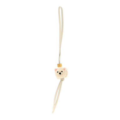 Loewe Calfskin Felt Chow Chow Bag Charm Soft White 1 of 3
