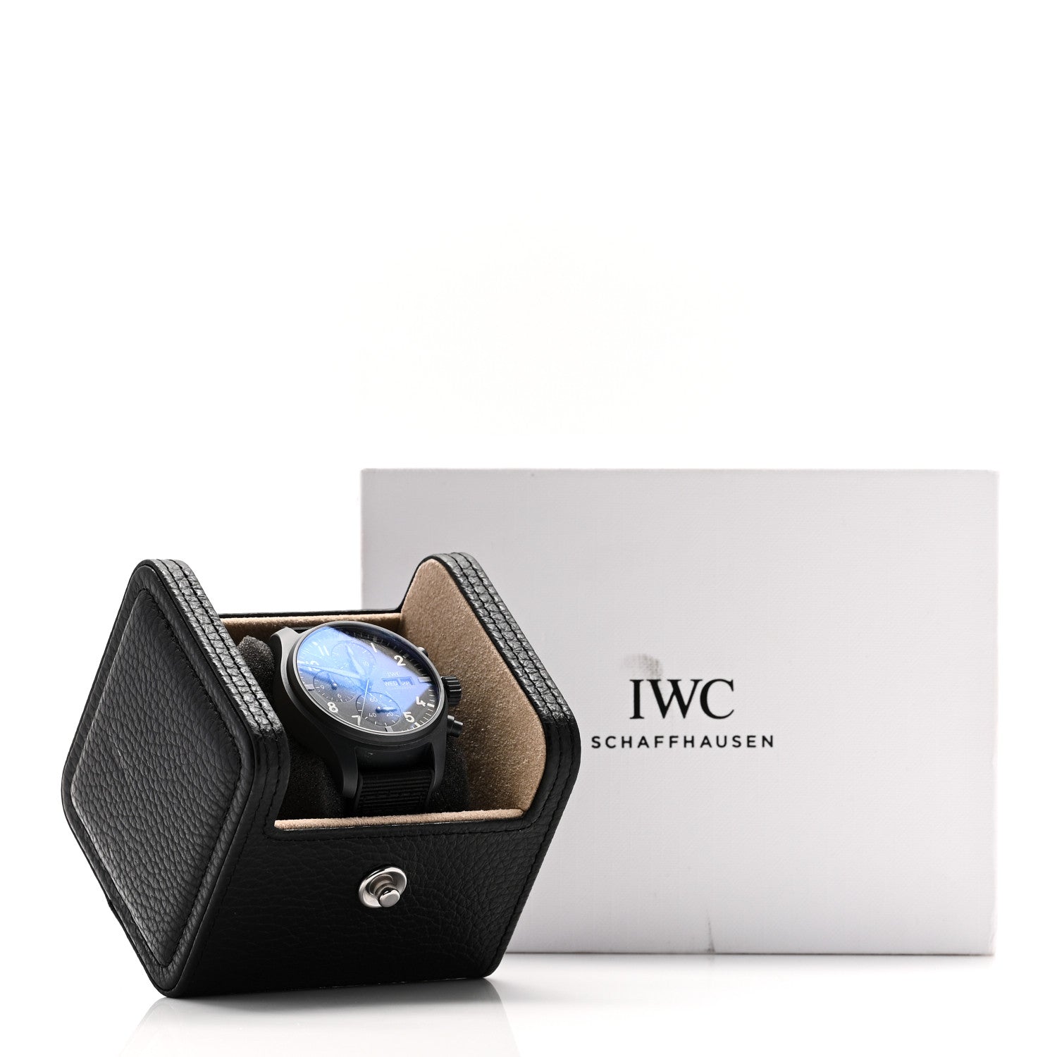 IWC Ceramic Titanium Textile 41mm Pilot Top Gun Chronograph Automatic Watch Black IW388106 5 of 5
