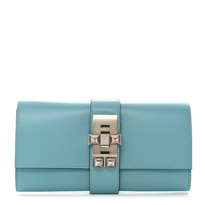 Hermes Tadelakt Medor 23 Clutch Bleu Atoll 1 of 8