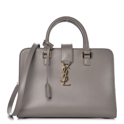 Saint Laurent Calfskin Small Monogram Cabas Fog 1 of 13