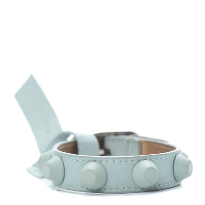 Balenciaga Matte Goatskin Rubber Covered Classic Hardware M Bracelet Bleu Layette 1 of 5