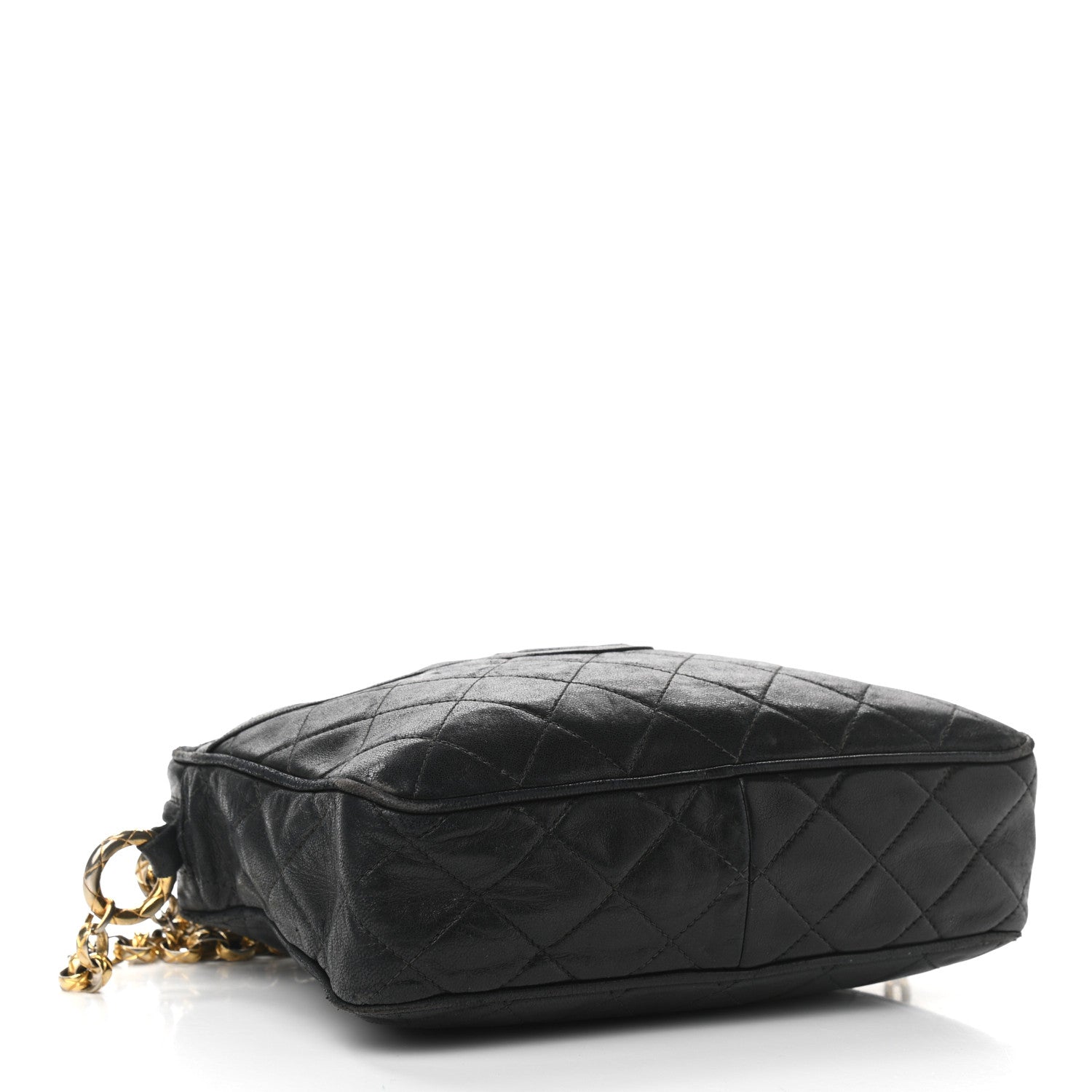 Chanel Lambskin Quilted CC Tassel Camera Case Black 4 of 15