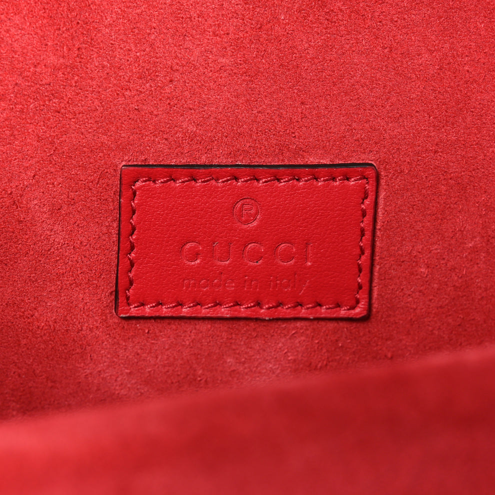 Gucci GG Supreme Monogram Suede Crystal Small Dionysus Shoulder Bag ...