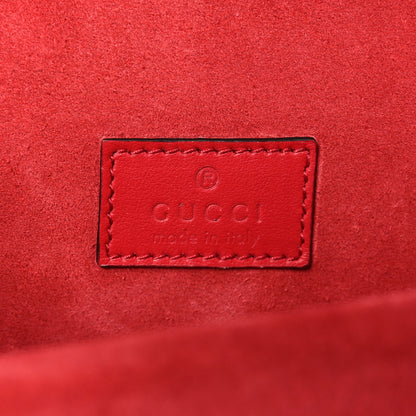 Gucci GG Supreme Monogram Suede Crystal Small Dionysus Shoulder Bag Beige Ebony Vulcanic Red 6 of 9